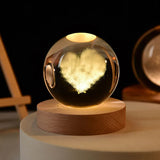 1pc 3D Crystal Ball LED Night Light - 6cm with Base  Rating 4.6 ⭐⭐⭐⭐⭐