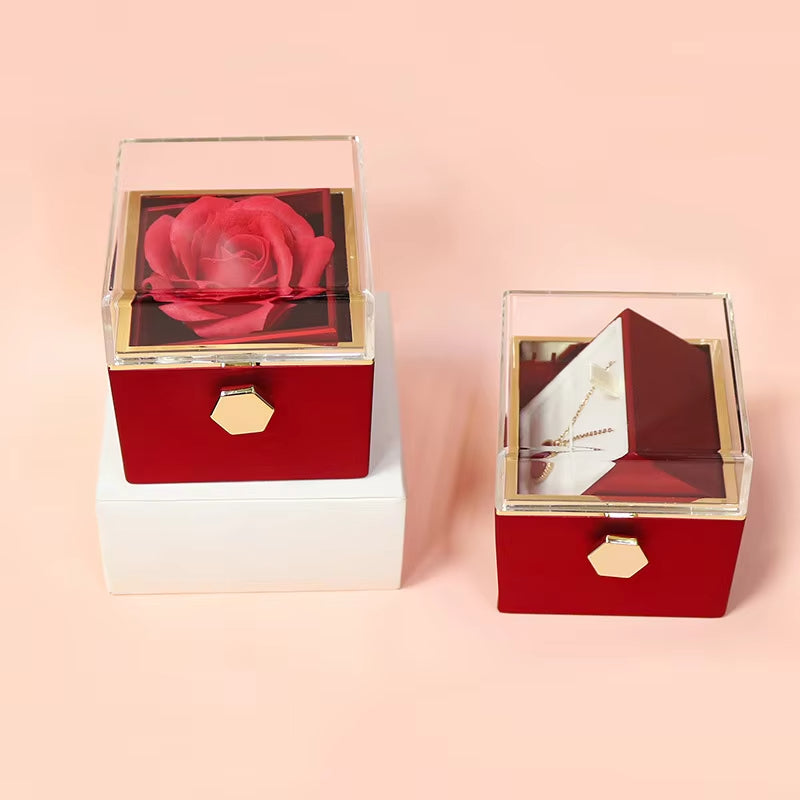 Eternal Rose Flower Jewelry Box Ring Earrings Necklace Storage Boxes 4.7⭐⭐⭐⭐⭐