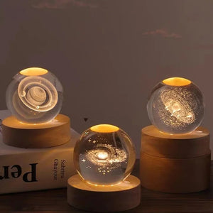 1pc 3D Crystal Ball LED Night Light - 6cm with Base  Rating 4.6 ⭐⭐⭐⭐⭐