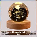 1pc 3D Crystal Ball LED Night Light - 6cm with Base  Rating 4.6 ⭐⭐⭐⭐⭐